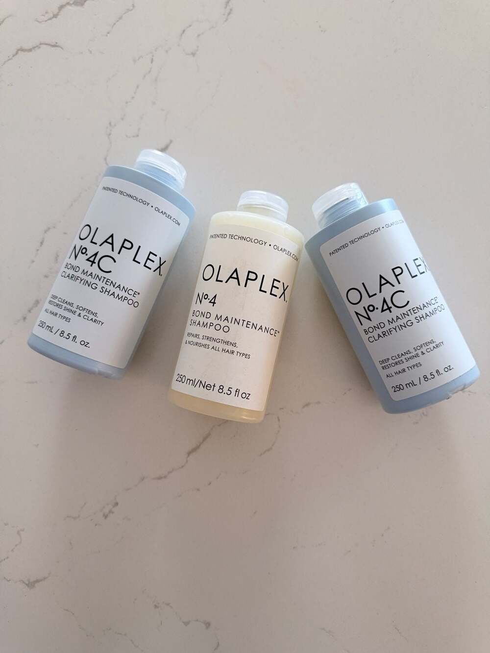 Olaplex No. 4C Bond Maintenance Clarifying Shampoo and No. 4 Bond Maintenance Sh
